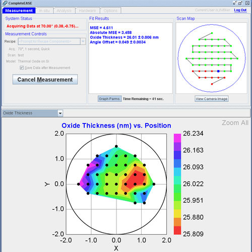 Messsoftware - CompleteEASE - J.A. Woollam Co. - Mapping / automatisiert