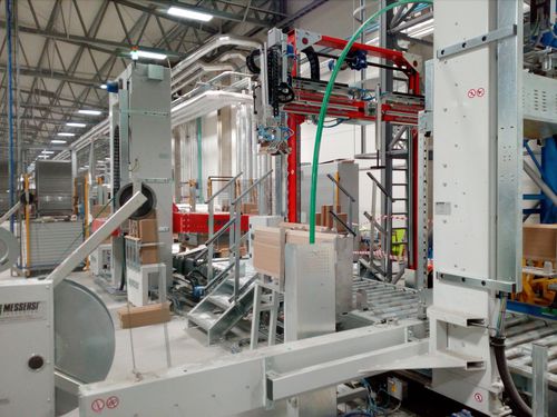Verpackungsanlage für Umreifungsmaschine - MESSERSI' PACKAGING - für Keramikprodukte