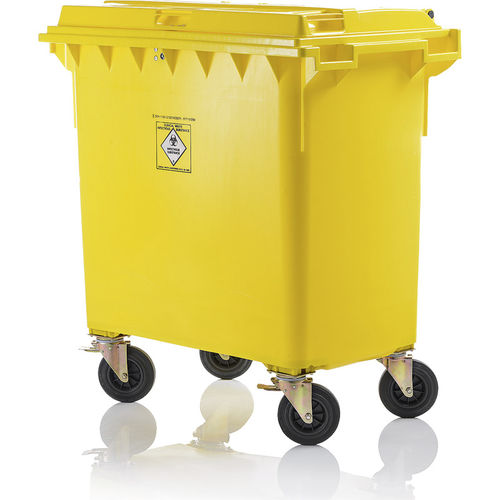HDPE-Müllbehälter - MGB 660 L - Weber GmbH & Co. KG Abfallbehaelter & Container - für medizinische Produkte / mit Deckel / 4 Räder
