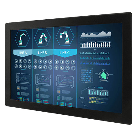 Display mit resisitivem Touchscreen - W22L100-PMA3HB - Winmate, Inc. - 1920 x 1080 / 21,5" / Industrie