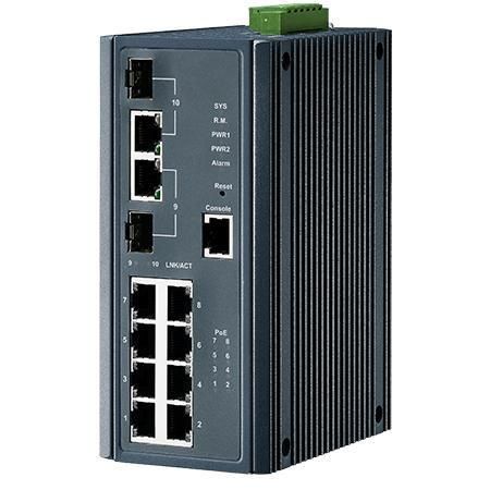 Ethernet-Switch / managed - EACSW-L2 - Winmate, Inc. - 10 Ports / Netzwerkschicht 2 / Gigabit-Ethernet