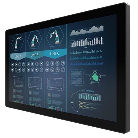 Multitouchscreen-Monitor - W24L100-GCC1OD - Winmate, Inc. - kapazitive Projektionstechnologie / mit kapazitivem Touchscreen / Industrie