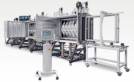 Auftragsmaschine / Hoch -PE-CVD - DynaLine - Bühler Leybold Optics - Magnetron-Sputter / für Metallfilm / Vakuum