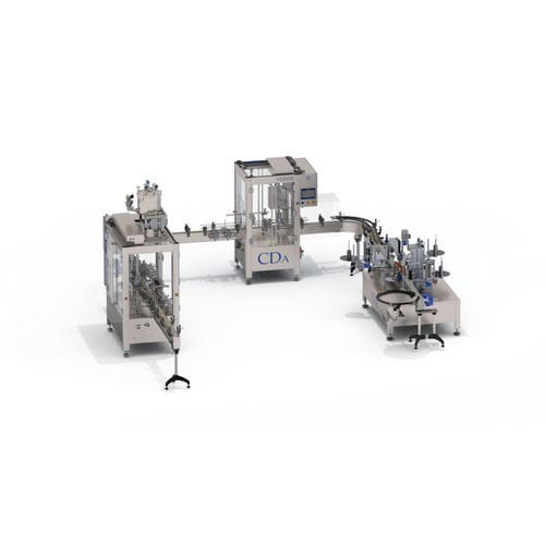 Automatische Füll Verschließ Etikettiermaschine - K Line S &ndash; VS2000 &ndash; Ninon Mix - CDA - für Farben / für Chemikalien / für Kosmetik