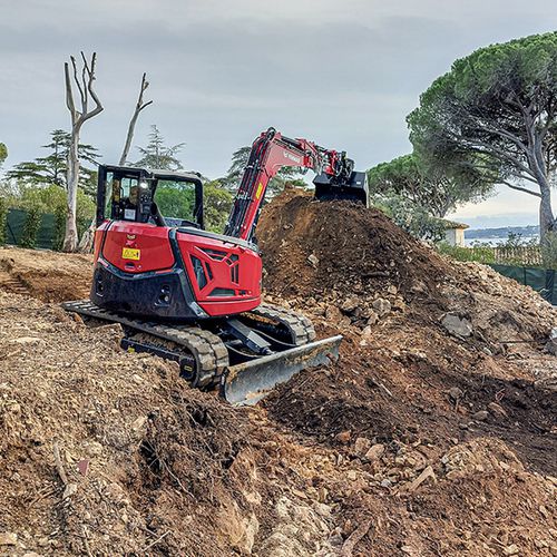 Mittelgroßer Bagger - SV100-7 - YANMAR COMPACT EQUIPMENT EMEA S.A.S. - auf Raupen / Diesel / für Baustellen