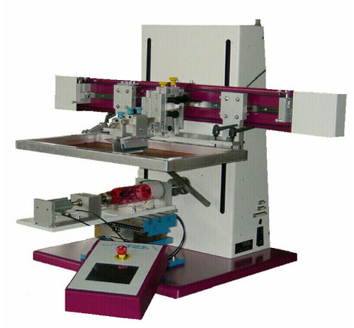Automatische Siebdruckmaschine - SP-400 - ST Drucksysteme - monochrom / für zylindrische Produkte / flach