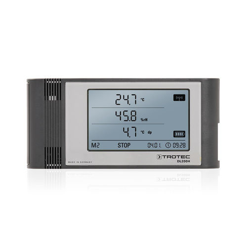 Taupunkt-Datenlogger - DL200H - Trotec GmbH - Feuchtigkeit und Temperatur / mit Display / Mehrkanal
