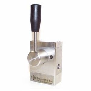 Hydraulik-Wegeventil / 3/3-Wege - NRV 3/3 - SSH Stainless - mit Ventil / mit Hebel / kompakt