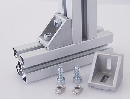 Befestigungswinkel für die Montage - 3.21.45 series - Modular Assembly Technology - Aluminium / mit Matrix