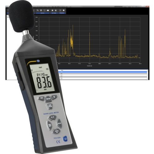 Integrierender Schallpegelmesser - PCE-322A incl. LEQ Software - PCE Deutschland GmbH - Analysator / Klasse 2 / digital