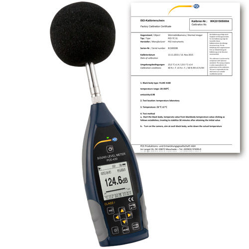 Integrierender Schallpegelmesser - PCE-430-ICA - PCE Deutschland GmbH - Analysator / Klasse 1 / digital