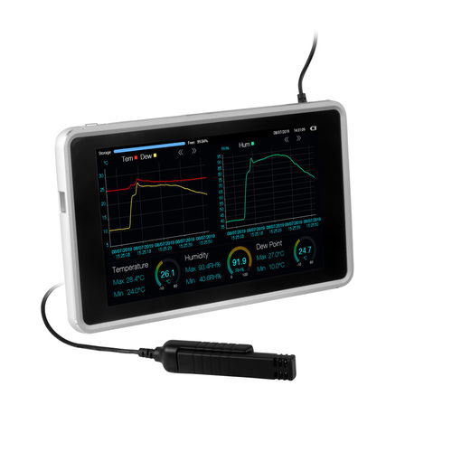 Datenlogger / Feuchtigkeit und Temperatur - PCE-HT 300 - PCE Deutschland GmbH - Taupunkt / drahtlos / mit LED-Bildschirm