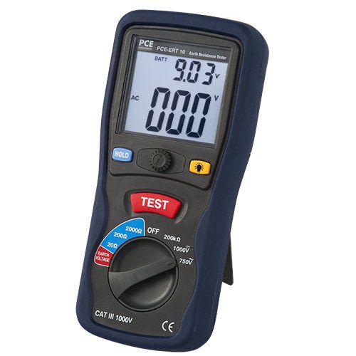 Erdungswiderstandstester - PCE-ERT 10 - PCE Deutschland GmbH - Spannung / Handgerät / mit LCD-Bildschirm