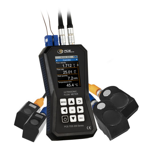 Ultraschall-Durchflussmesser - PCE-TDS 200+ Series - PCE Deutschland GmbH - Volumen / für Öl / für Wasser