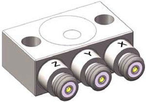 Dreiachsiger Beschleunigungsmesser - 3443C   - DYTRAN INSTRUMENTS - piezoelektrisch / Industrie / Hochtemperatur