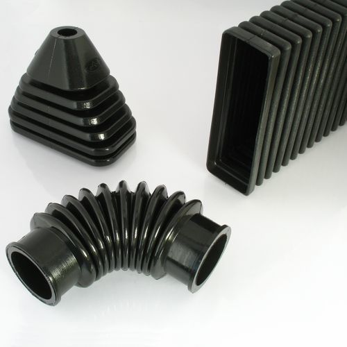 Rechteckiger Schutzbalg - Barbieri Rubber srl - zylinderförmig / konisch / Gummi