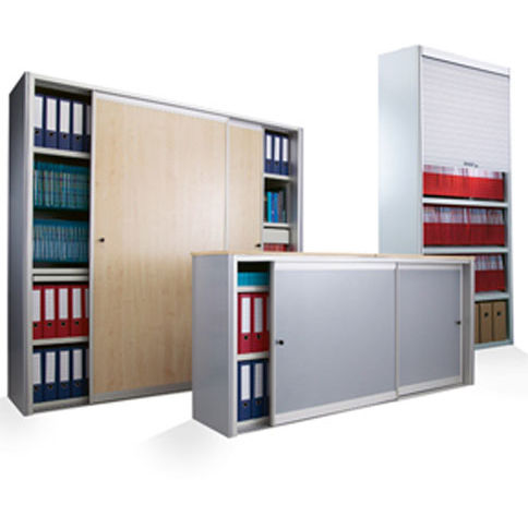 Büroschrank - Bruynzeel Storage System - bodenstehend / Fachböden / mit Schiebetüren