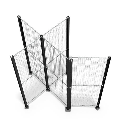 Werkstatt-Trennwand - Securyfence - Qimarox - für Maschinenschutz / Maschendraht / abnehmbar