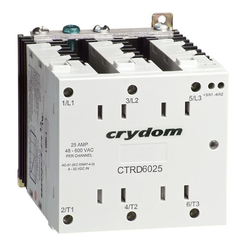 Leistungsschütz - CTR Series - Sensata Technologies - Halbleiter / dreiphasig / für DIN-Schiene