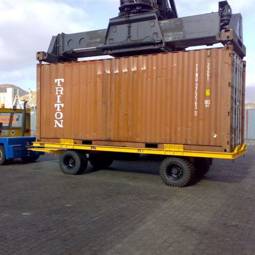 Anhänger für Containertransport - DTA - für Industriematerial / 2-Achsen / angehängt