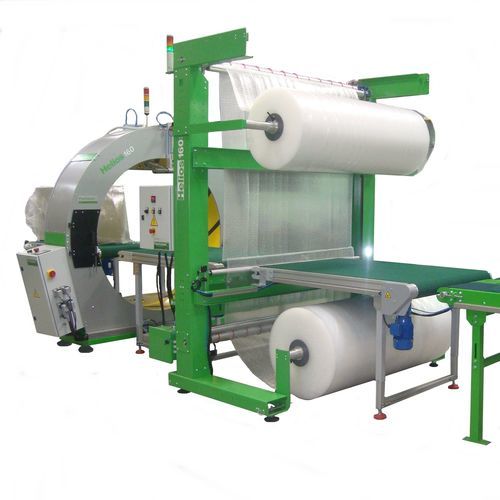 Luftpolsterfolie-Spender - HELIOS  - Plasticband S.A. - für Schaumfolie / Polyethylen / automatisch