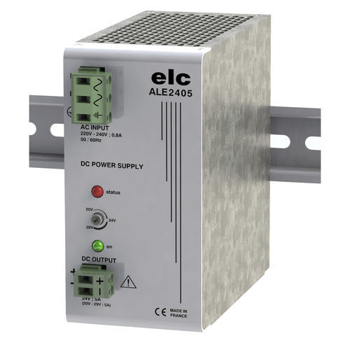 Stromversorgung für DIN-Schiene - ALE2405 - ELC construction électronique - AC/DC / Einfachausgang / gesteuert