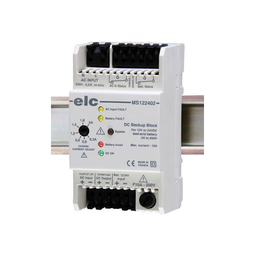 Stromversorgung für DIN-Schiene - MS122402 - ELC construction électronique - AC/DC / Einfachausgang / einstellbar