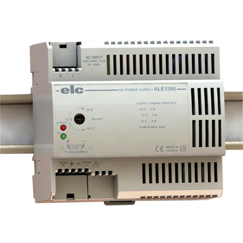 Stromversorgung für DIN-Schiene - ALE1205 - ELC construction électronique - AC/DC / Einfachausgang / gesteuert