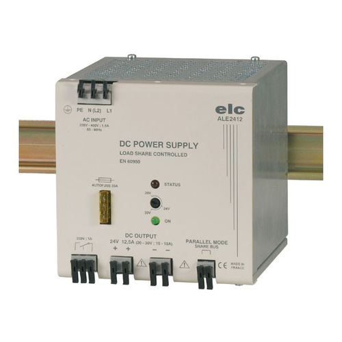 Stromversorgung für DIN-Schiene - ALE1225 - ELC construction électronique - AC/DC / Einfachausgang / gesteuert