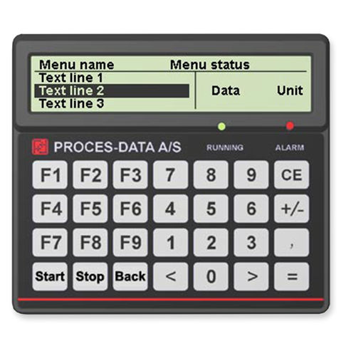 Bedienerschnittstelle mit Tastatur - PD681  - PROCES-DATA A/S - Handgerät / LCD / IP65