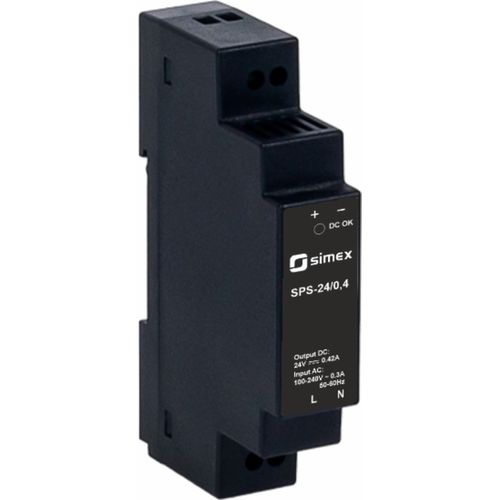 Stromversorgung für DIN-Schiene - SPS-24/0,4 - SIMEX Sp. z o.o. - AC/DC / Einfachausgang / dreiphasig