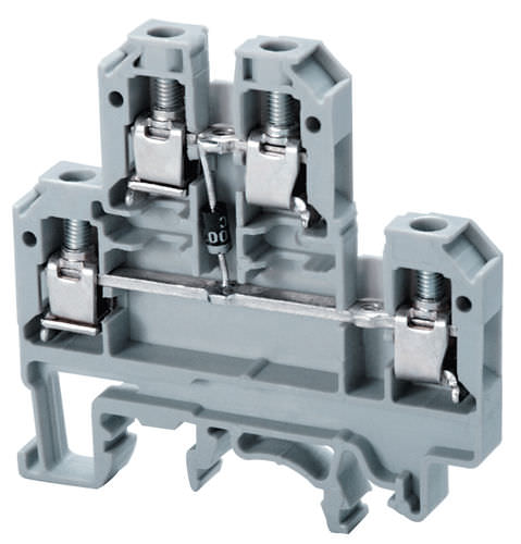 Klemmenblock auf DIN-Schiene - CDL4U(E)D series - Connectwell Industries - Schraubanschluss / Mehretagen / Dioden