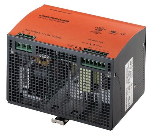 Stromversorgung für DIN-Schiene - 24 - 48 V, 480 W | PSS480 series - Connectwell Industries - AC/DC / Schaltnetzteil / einphasig