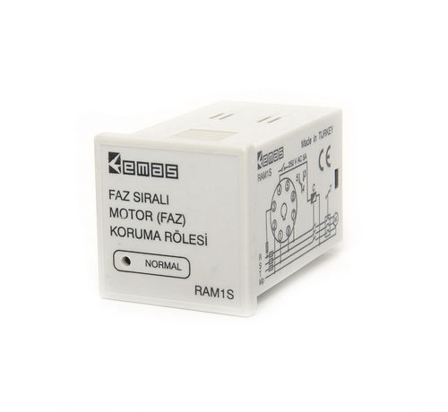 Schutzrelais für Phasenverlust - RAM1S - EMAS - dreiphasig / für Elektromotor / für Schalttafelmontage
