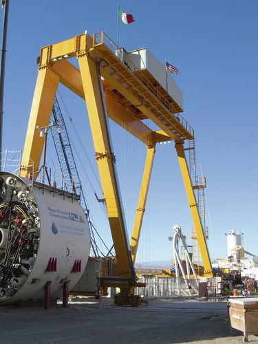 Schienenmontierter Portalkran - RGC 50 - CIMOLAI TECHNOLOGY - für Tiefbauarbeiten
