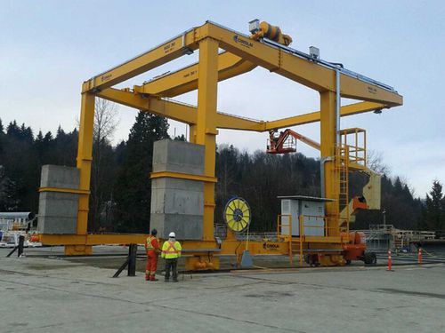 Schienenmontierter Portalkran - RGC 30 - CIMOLAI TECHNOLOGY - für Modulgebäudebau / für Tiefbauarbeiten