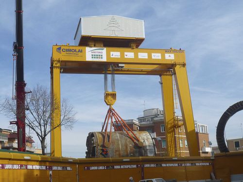 Schienenmontierter Portalkran - RGC 500 - CIMOLAI TECHNOLOGY - für Modulgebäudebau