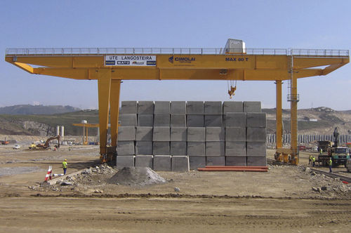 Schienenmontierter Portalkran - RGC 7 - CIMOLAI TECHNOLOGY - für Modulgebäudebau