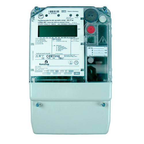 Wandmontierter elektrischer Energiezähler - Kamstrup Instumenation - mit LCD-Display