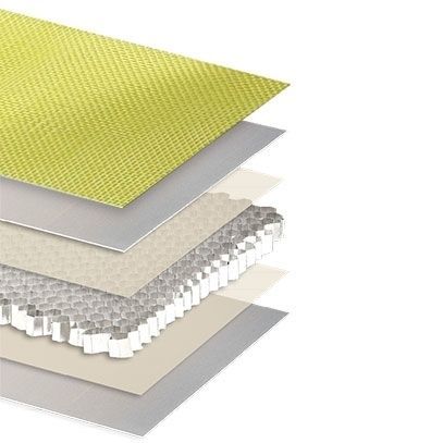 Verschleissfeste Sandwichplatte - Cel Components S.r.l. - Wabenkern / mit Aluminiumdeckblech / für Decke
