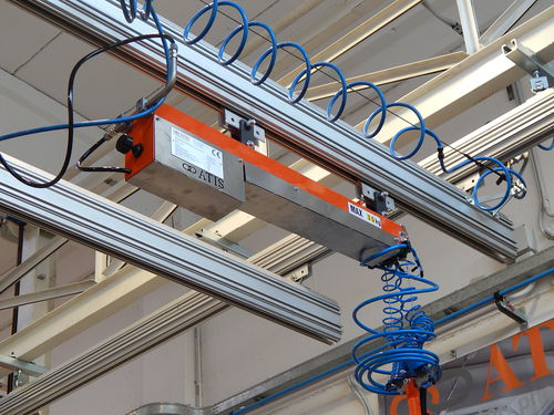 Pneumatischer Manipulator - Atisacer 150 - ATIS s.r.l. - mit Greifsystem / mit Schienenaufhängung