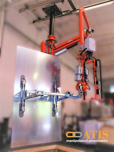 Pneumatischer Manipulator - ATISmirus 100 - ATIS s.r.l. - mit Greifsystem / für Spiegel / für Blech