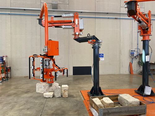 Pneumatischer Manipulator - ATIS s.r.l. - mit Greifsystem / für die Steinindustrie