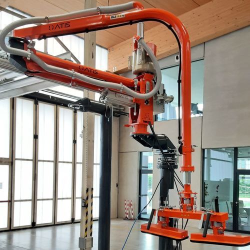 Pneumatischer Manipulator - ATISmirus 100 VT - ATIS s.r.l. - mit Saugnapf / Umschlag / für Rollen