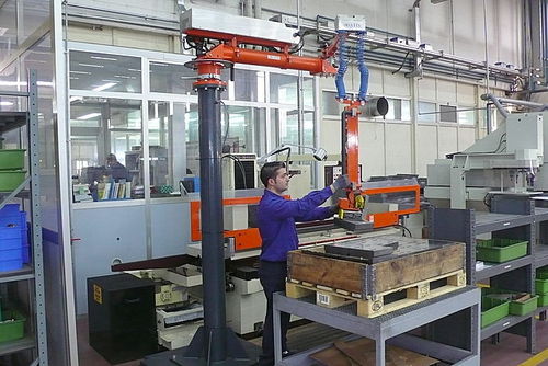 Pneumatischer Manipulator - ATISacer 150 - ATIS s.r.l. - mit Hubmagnet / Umschlag / drehungsfrei