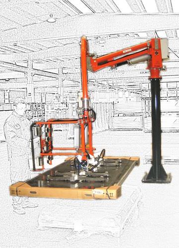Pneumatischer Manipulator - ATISmirus 100 - ATIS s.r.l. - mit Saugnapf / Umschlag / für Solarpanel