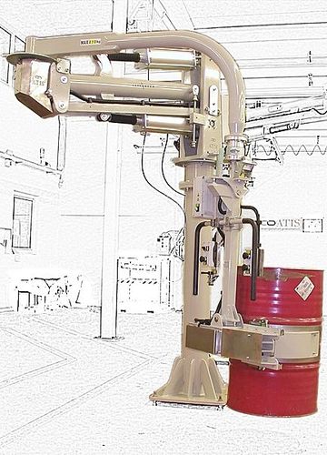 Manipulator mit Greifsystem - ATISmirus 300 - ATIS s.r.l. - für Fässer / Umschlag / drehbar