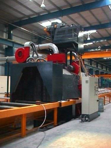 Rollbahn-Strahlanlage - 34 kg/h | 6W - 0.75 x 1.8 - Steelex International - 6 Turbinen / für Metall