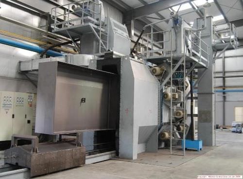 Hängebahn-Strahlanlage - 81 kg/h | 12W - 0.8 x 2.0 - Steelex International - 12 Turbinen / für Metall