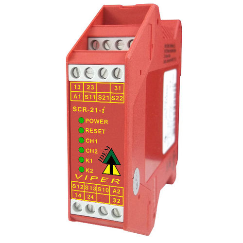 Sicherheitsrelais für Lichtvorhang - VIPER SCR series - Idem Safety Switches - Notausschalter / 3NO / 1NO